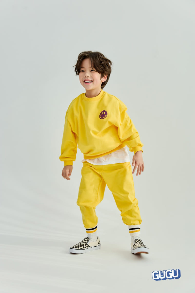 Gugu Kids - Korean Children Fashion - #minifashionista - Spring Smile Top Bottom Set With Mom - 3