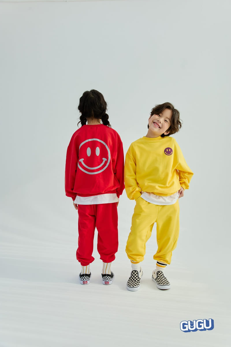 Gugu Kids - Korean Children Fashion - #minifashionista - Spring Smile Top Bottom Set With Mom - 4