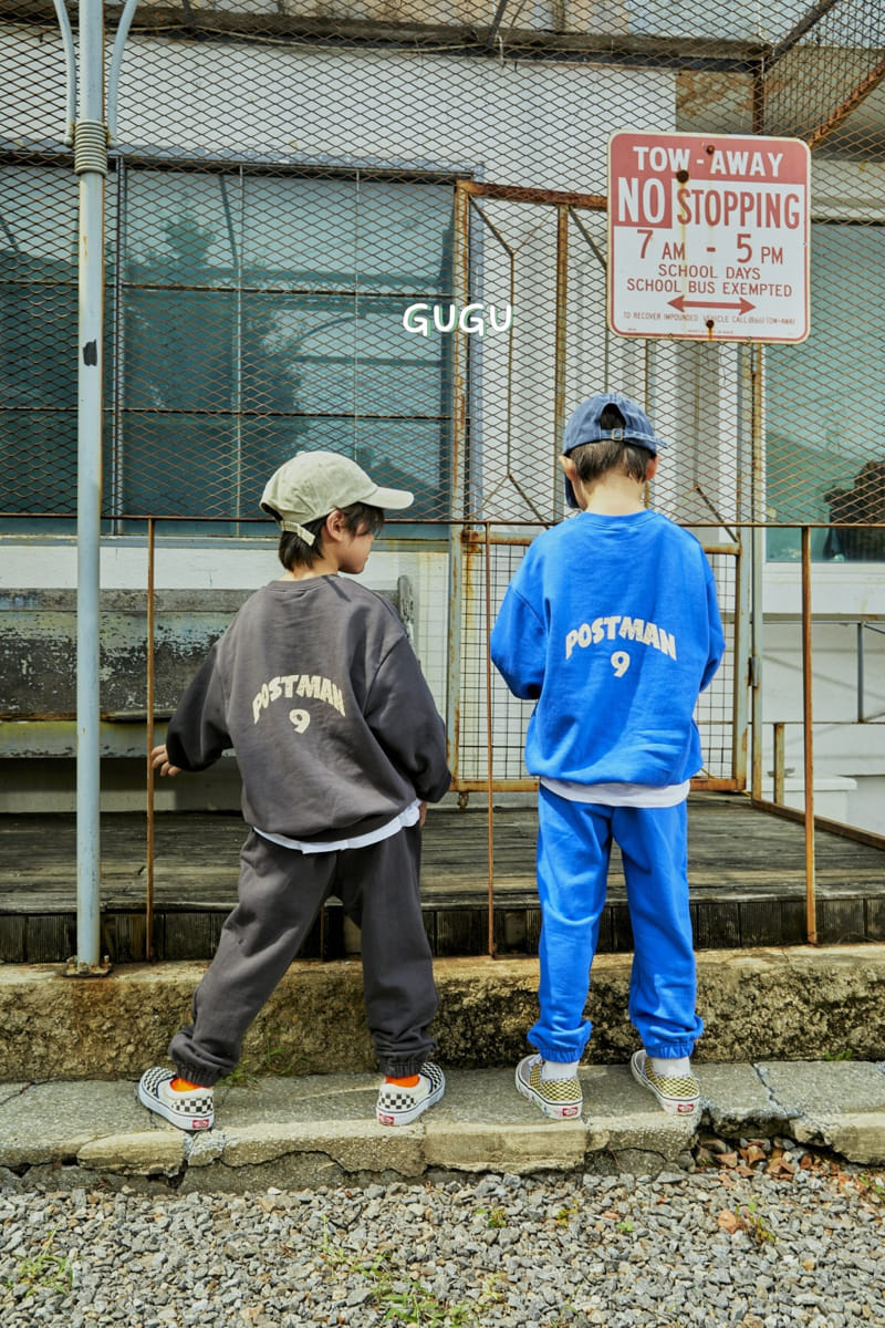 Gugu Kids - Korean Children Fashion - #toddlerclothing - Post Man Top Bottom Set - 9