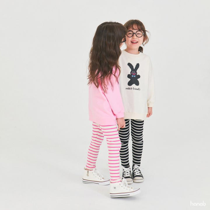 Hanab - Korean Children Fashion - #Kfashion4kids - Rabbit Friend Top Bottom Set - 10