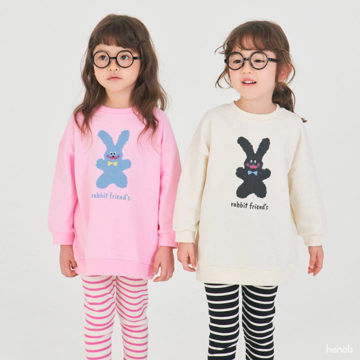 Hanab - Korean Children Fashion - #childofig - Rabbit Friend Top Bottom Set - 2