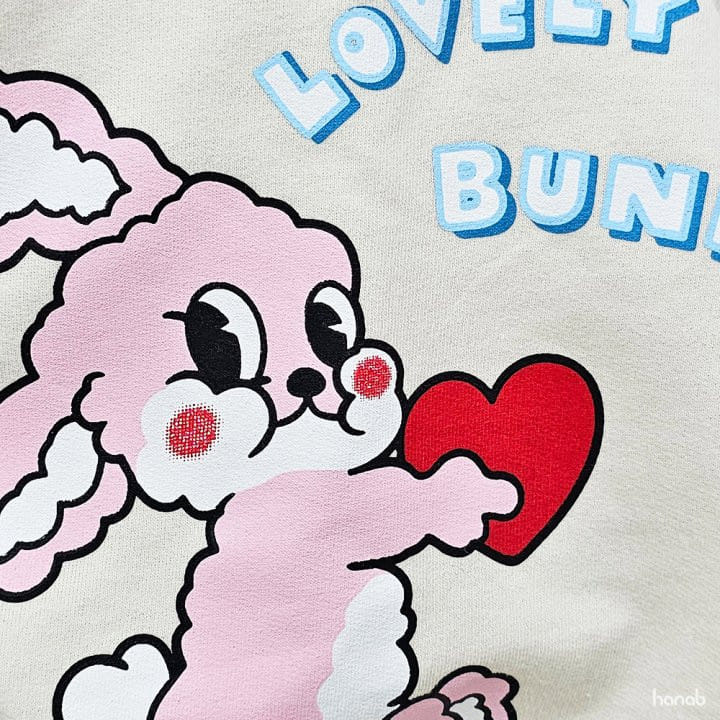 Hanab - Korean Children Fashion - #childrensboutique - Heart Bunny Top Bottom Set - 10