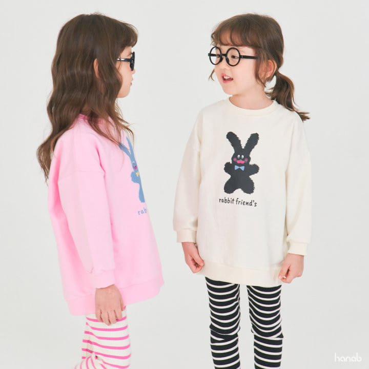 Hanab - Korean Children Fashion - #childrensboutique - Rabbit Friend Top Bottom Set - 3