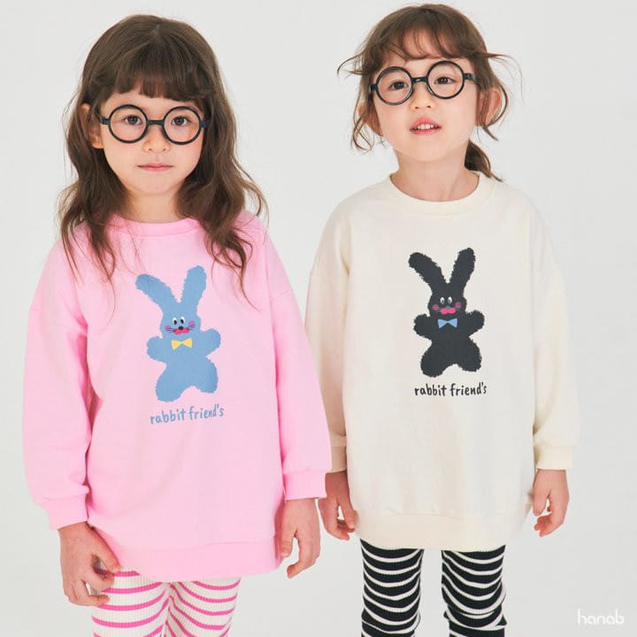 Hanab - Korean Children Fashion - #childrensboutique - Rabbit Friend Top Bottom Set - 4