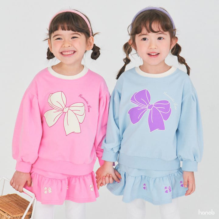 Hanab - Korean Children Fashion - #designkidswear - Romantic Ribbon Top Bottom Set