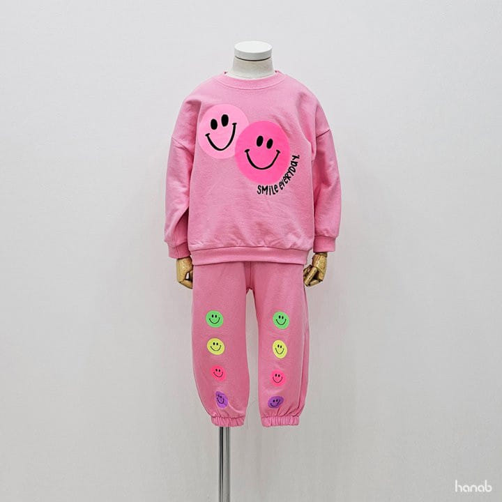 Hanab - Korean Children Fashion - #discoveringself - Multi Smile Top Bottom Set - 11