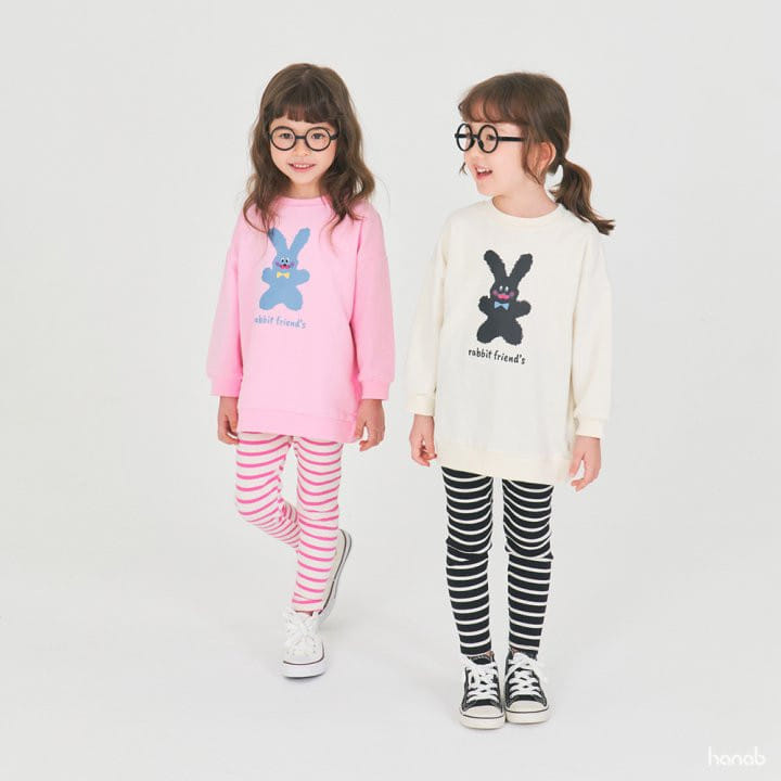 Hanab - Korean Children Fashion - #kidzfashiontrend - Rabbit Friend Top Bottom Set - 9