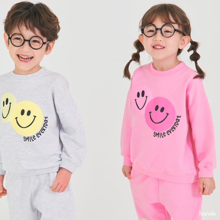 Hanab - Korean Children Fashion - #littlefashionista - Multi Smile Top Bottom Set