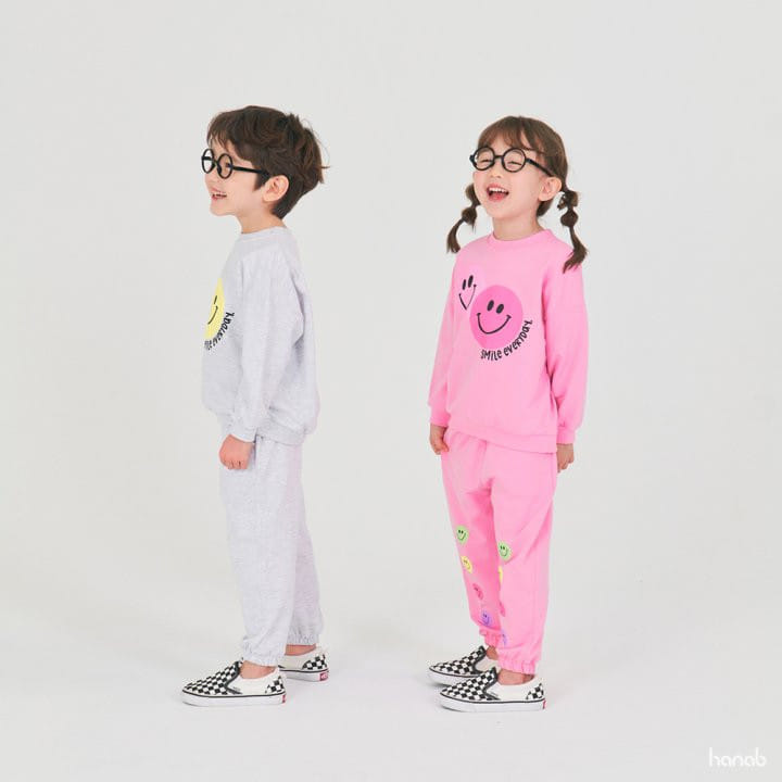Hanab - Korean Children Fashion - #stylishchildhood - Multi Smile Top Bottom Set - 7