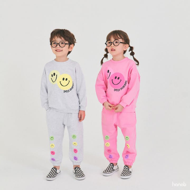 Hanab - Korean Children Fashion - #todddlerfashion - Multi Smile Top Bottom Set - 5