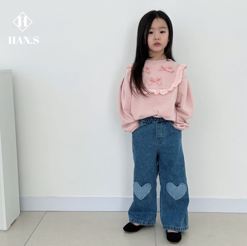 Han's - Korean Children Fashion - #Kfashion4kids - Heart Pocket Denim