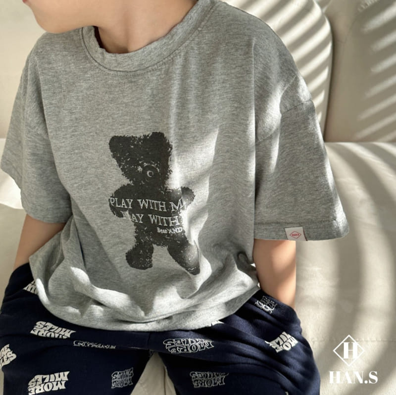 Han's - Korean Children Fashion - #kidzfashiontrend - Play Bear Tee - 3