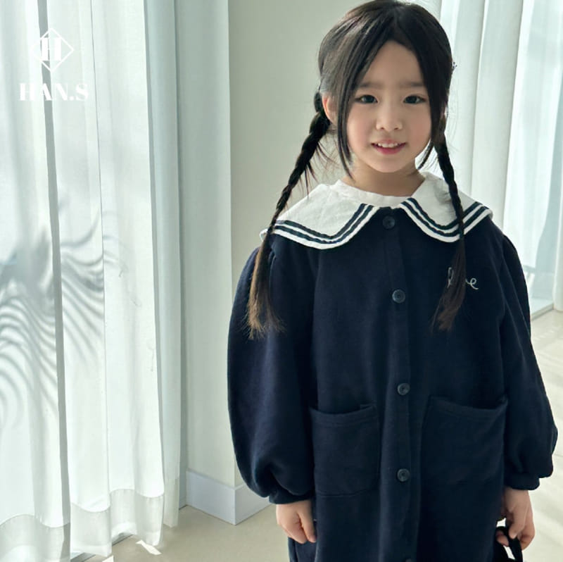 Han's - Korean Children Fashion - #prettylittlegirls - Sailor Collar One-Piece - 6