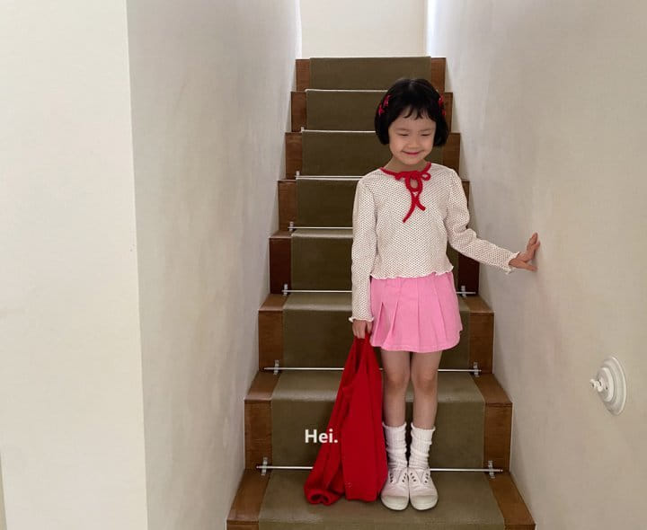 Hei - Korean Children Fashion - #childofig - Ribbon Terry Tee - 6