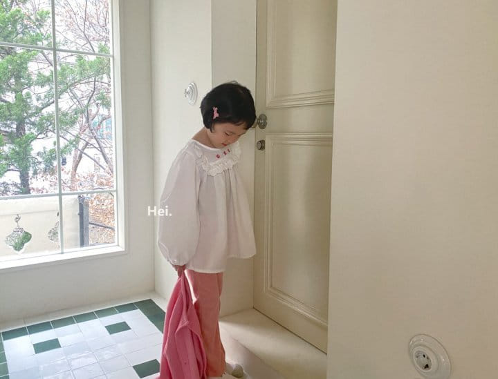 Hei - Korean Children Fashion - #designkidswear - Flower Embroidery Blouse - 9