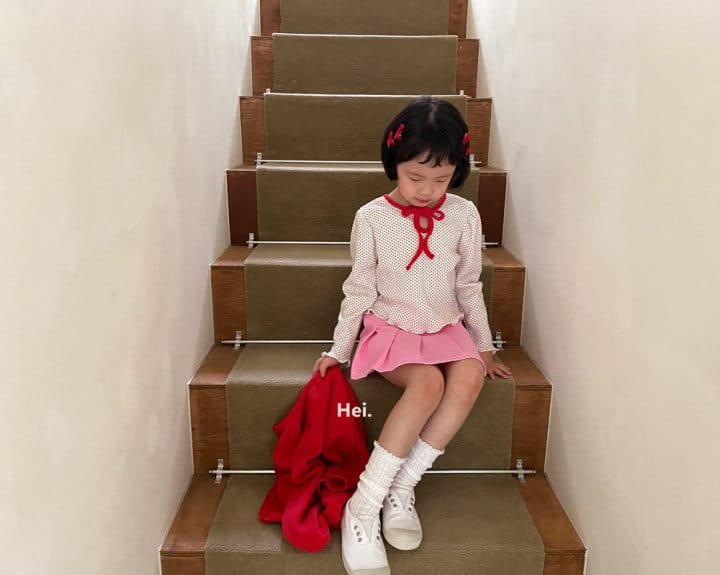 Hei - Korean Children Fashion - #fashionkids - Ribbon Terry Tee - 10