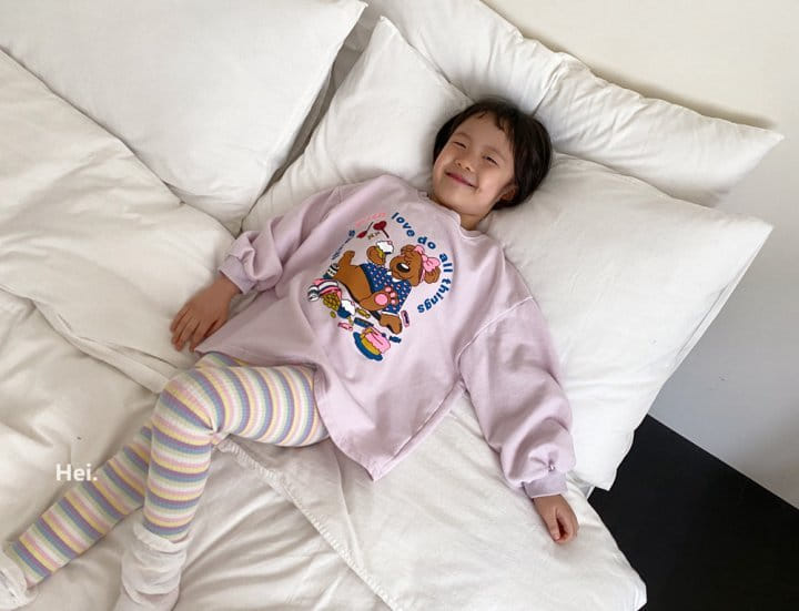 Hei - Korean Children Fashion - #kidsshorts - Bear Long Tee - 8