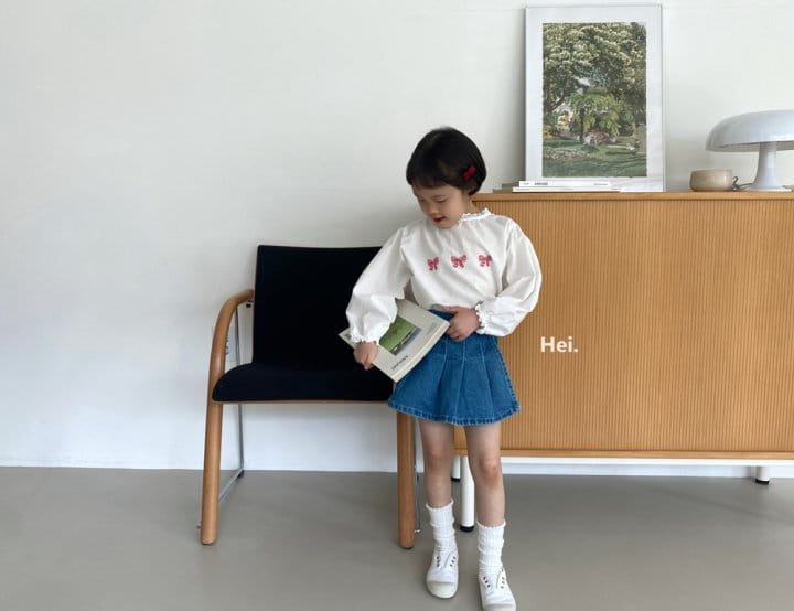 Hei - Korean Children Fashion - #littlefashionista - Ribbon Blouse - 2