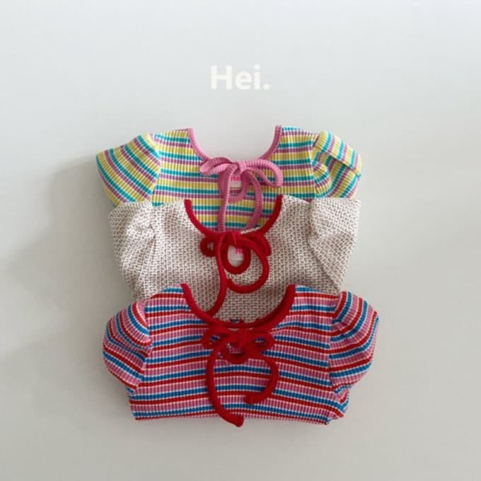 Hei - Korean Children Fashion - #littlefashionista - Ribbon Terry Tee
