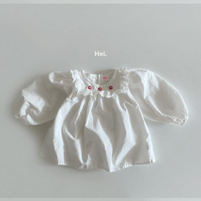 Hei - Korean Children Fashion - #magicofchildhood - Flower Embroidery Blouse