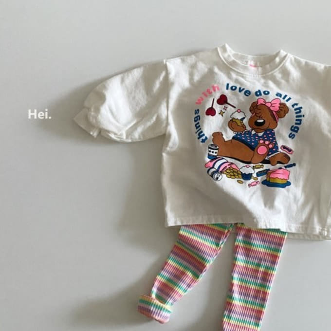 Hei - Korean Children Fashion - #toddlerclothing - Bear Long Tee
