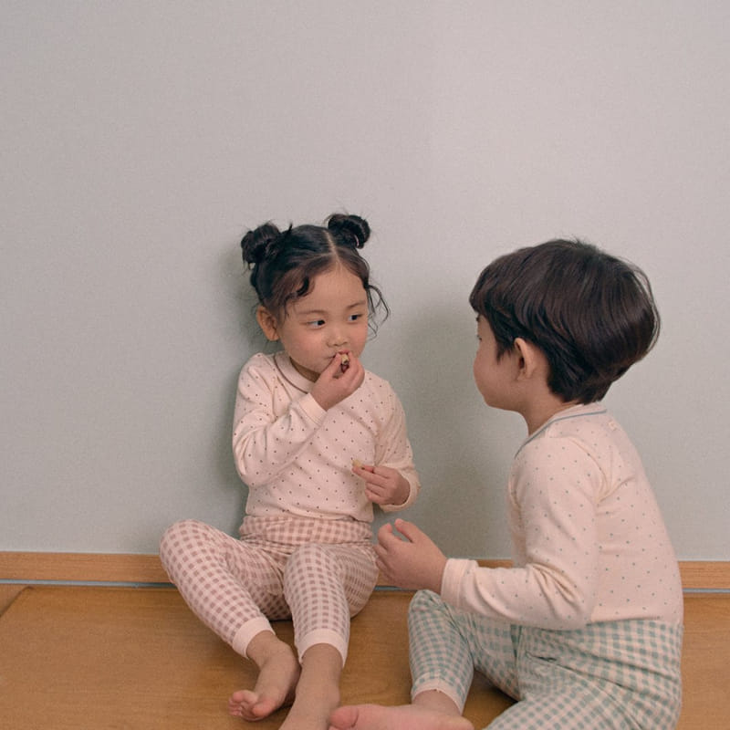 Here I Am - Korean Children Fashion - #fashionkids - Dot Check Easywear - 8