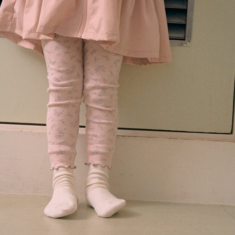 Here I Am - Korean Children Fashion - #magicofchildhood - Flower Leggings - 5