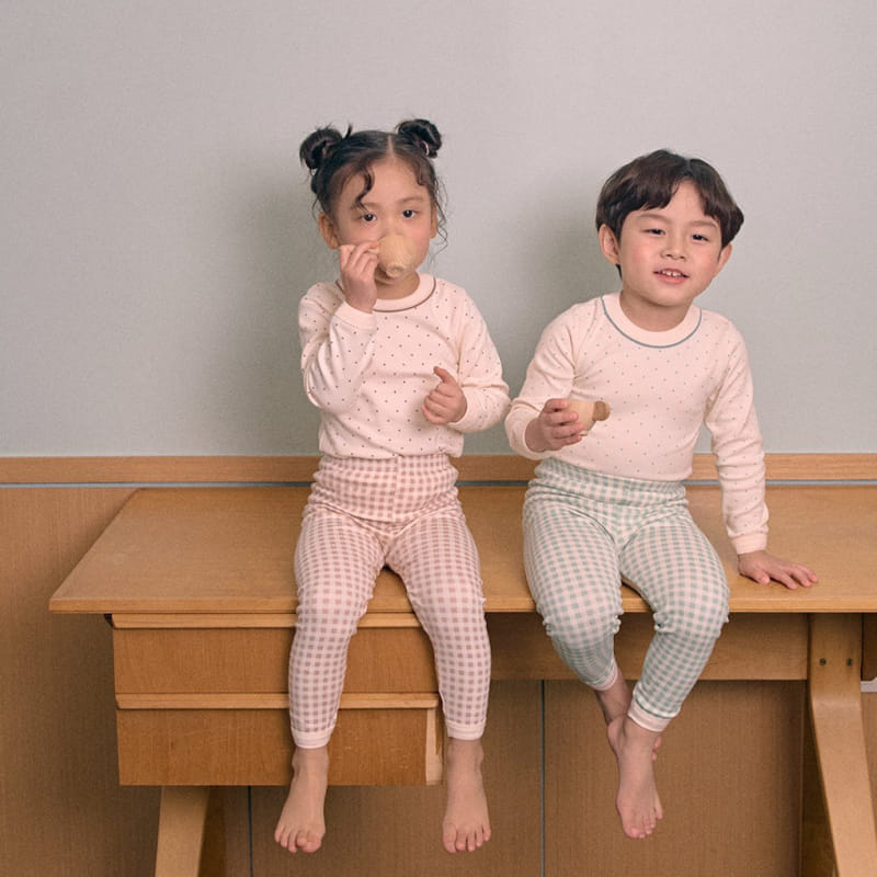 Here I Am - Korean Children Fashion - #toddlerclothing - Dot Check Easywear - 2