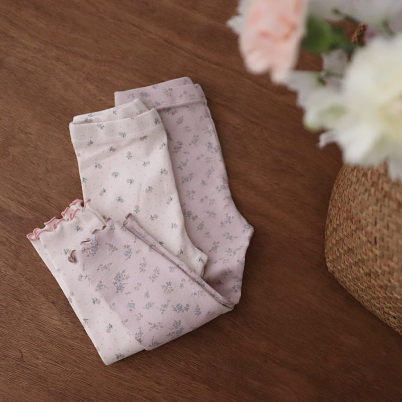 Here I Am - Korean Children Fashion - #toddlerclothing - Flower Leggings - 9
