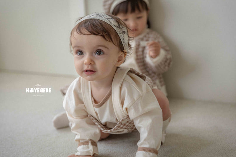 Hi Byebebe - Korean Baby Fashion - #babygirlfashion - Wiley Check Dungarees Body Suit - 4