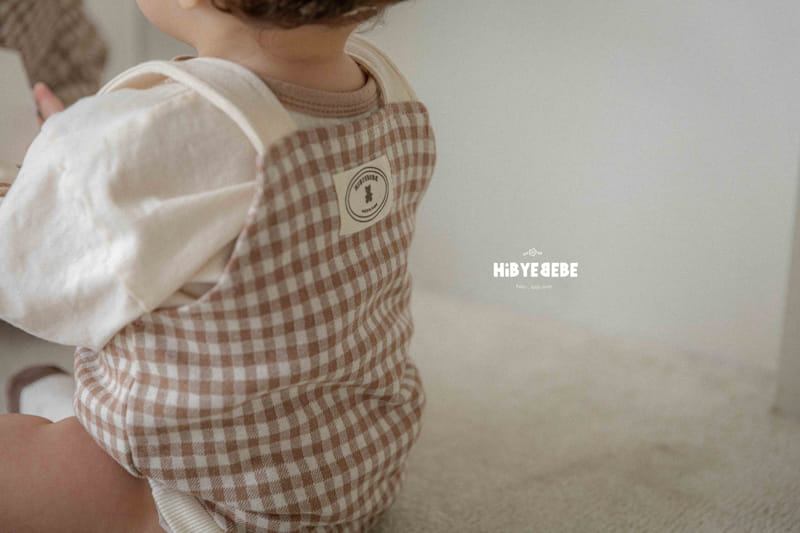 Hi Byebebe - Korean Baby Fashion - #babyoninstagram - Wiley Check Dungarees Body Suit - 5