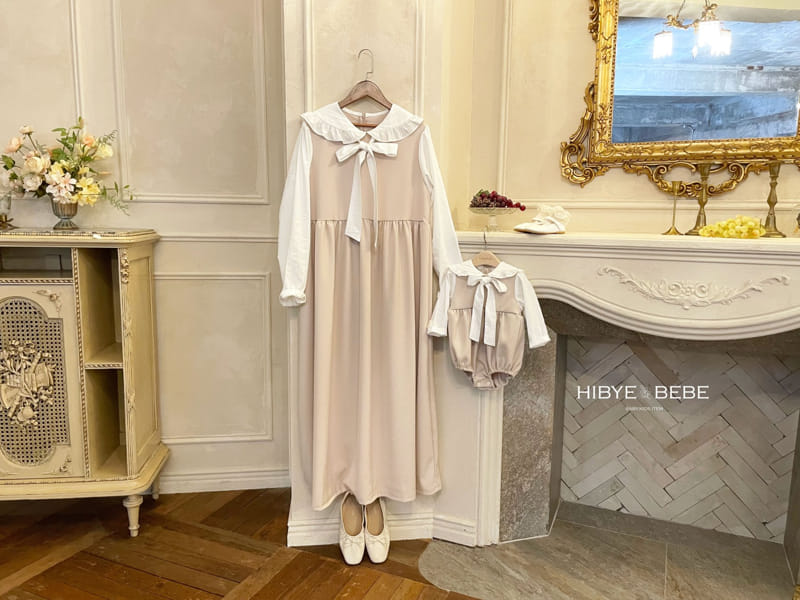 Hi Byebebe - Korean Baby Fashion - #babyoutfit - Mom Almond Collar One-Piece