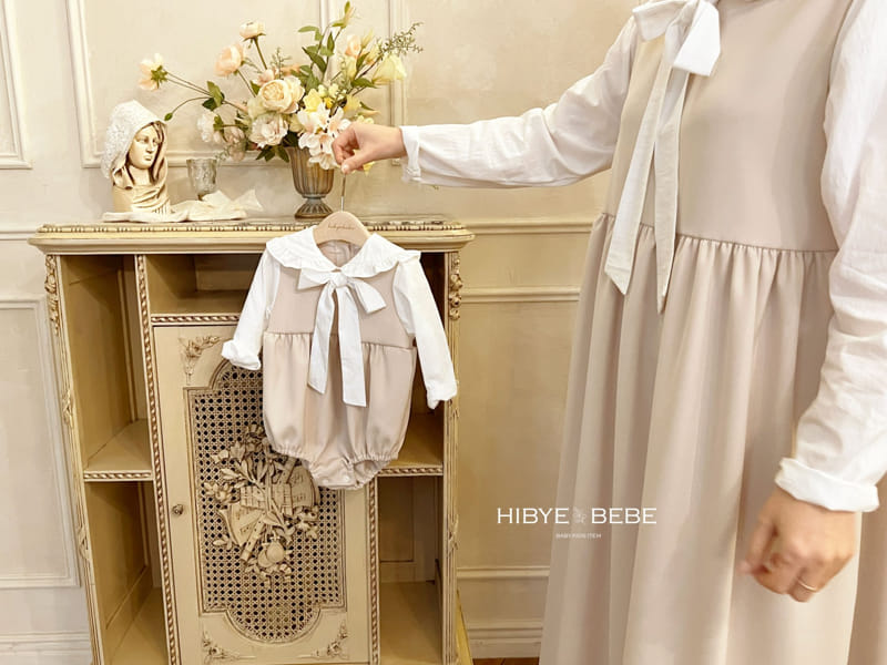 Hi Byebebe - Korean Baby Fashion - #babywear - Almond Collar Body Suit