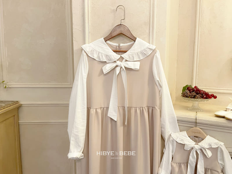 Hi Byebebe - Korean Baby Fashion - #onlinebabyboutique - Mom Almond Collar One-Piece - 4