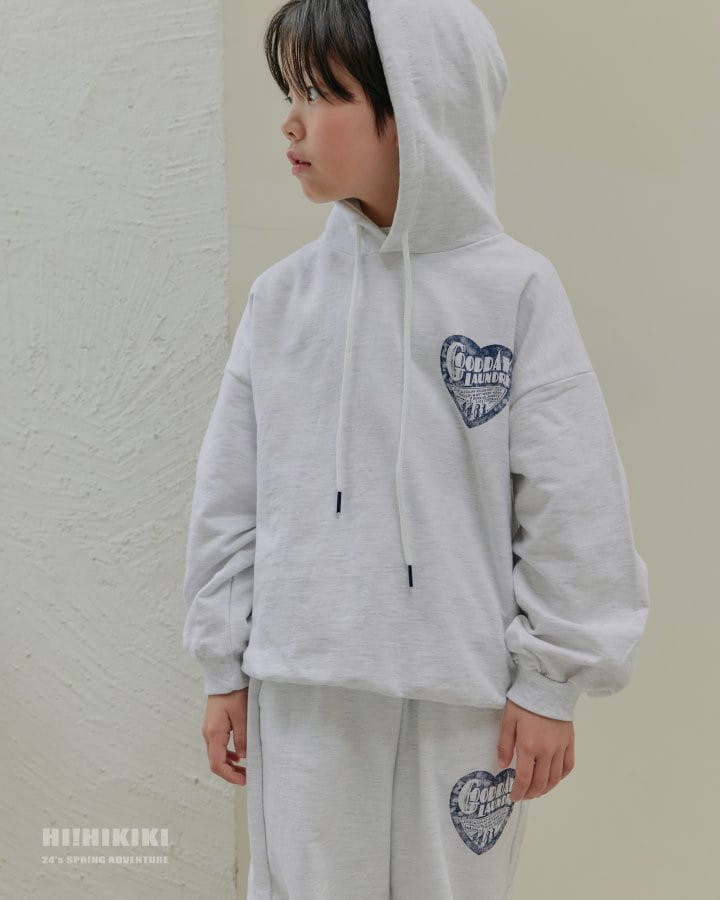 Hikiki - Korean Children Fashion - #discoveringself - Heart Hoody Tee