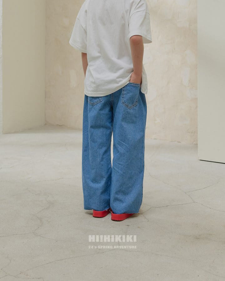 Hikiki - Korean Children Fashion - #minifashionista - Cutting Denim Pants - 2