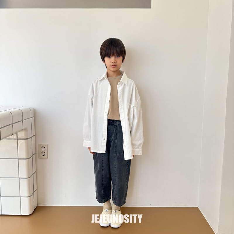 Jejeunosity - Korean Children Fashion - #kidsshorts - Peace Denim Pants - 2