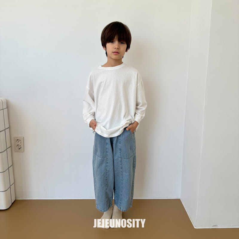 Jejeunosity - Korean Children Fashion - #littlefashionista - Peace Denim Pants - 6