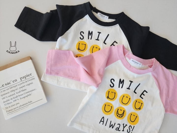 Kikimora - Korean Children Fashion - #Kfashion4kids - Smile Raglan Tee - 12