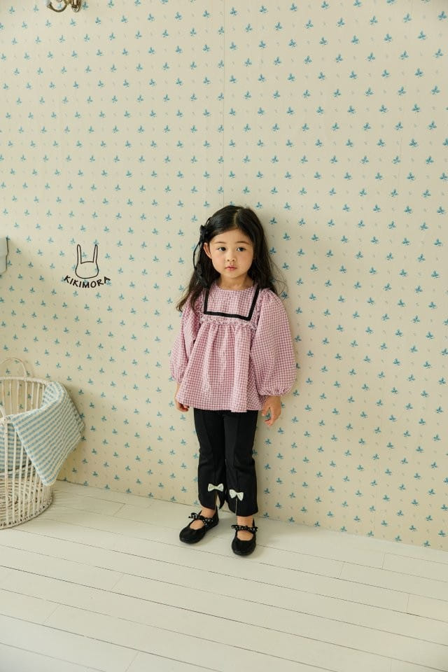Kikimora - Korean Children Fashion - #childofig - Bon Bong Check Blouse - 11