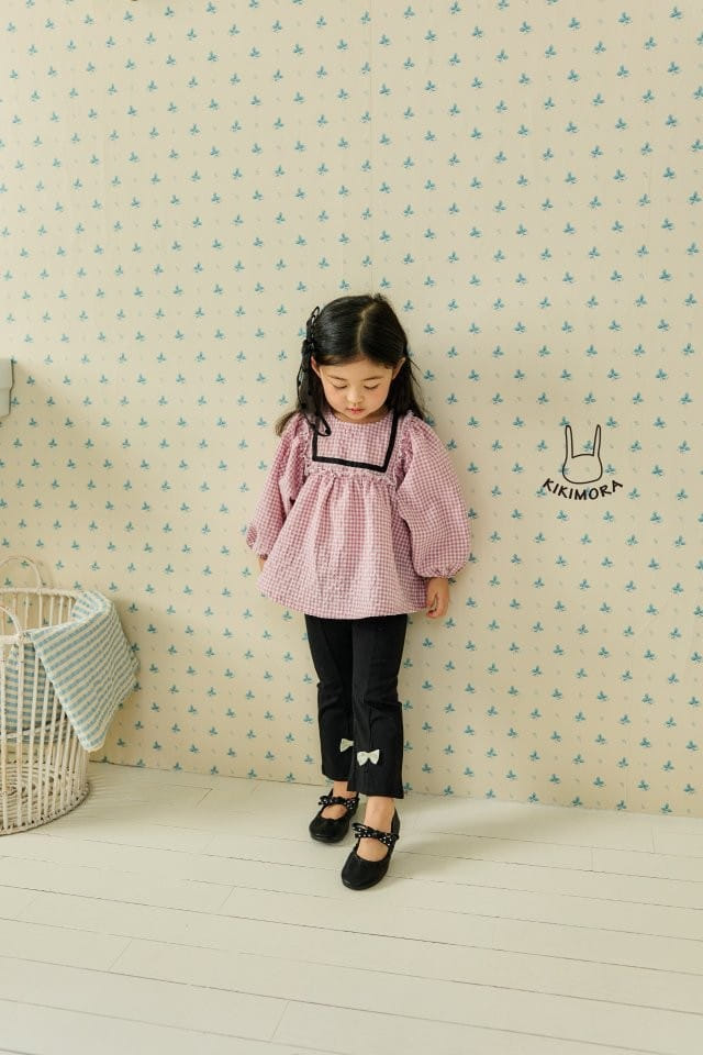 Kikimora - Korean Children Fashion - #childofig - Bon Bong Check Blouse - 12