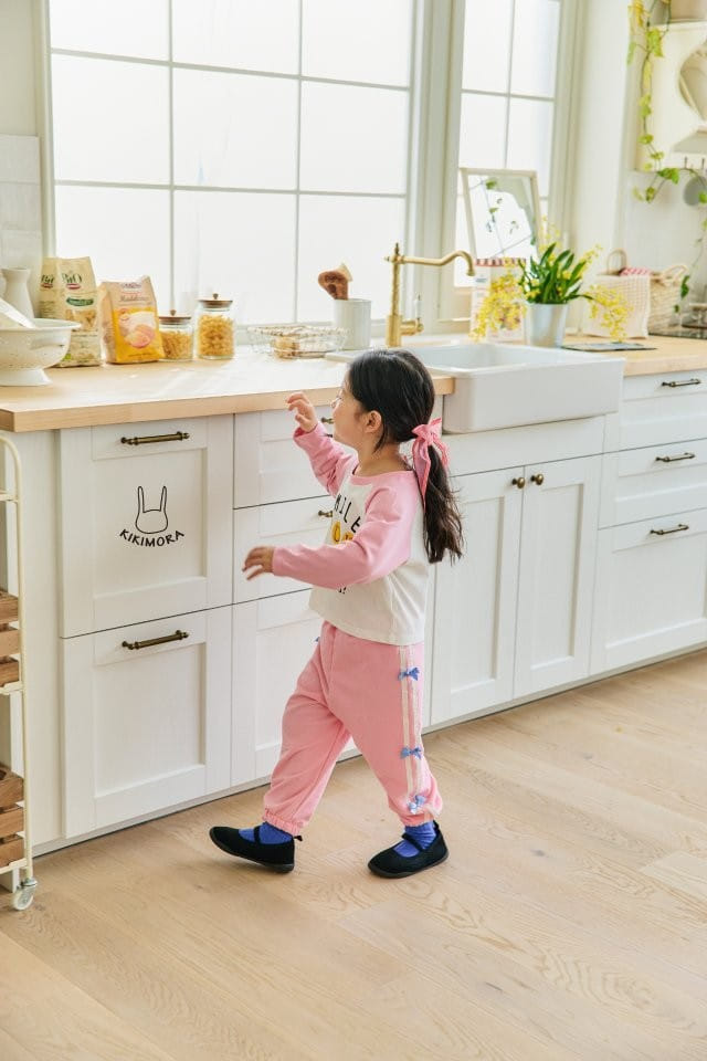 Kikimora - Korean Children Fashion - #childofig - Ribbon Jogger Pants - 4