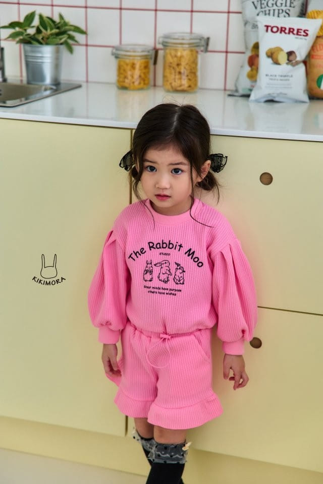 Kikimora - Korean Children Fashion - #designkidswear - Mumu Rabbit Top Bottom Set - 2