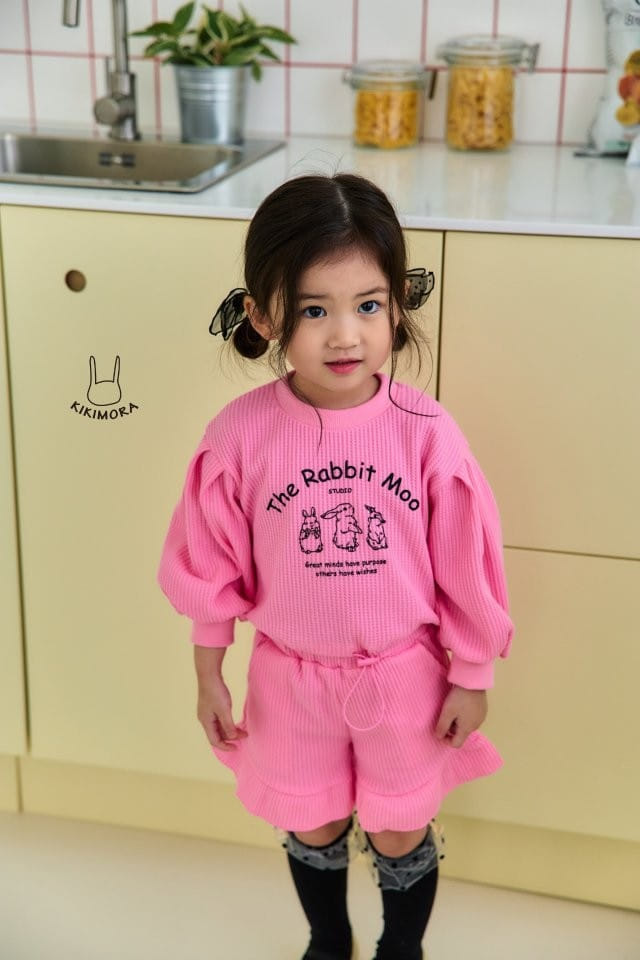 Kikimora - Korean Children Fashion - #kidsshorts - Mumu Rabbit Top Bottom Set - 5