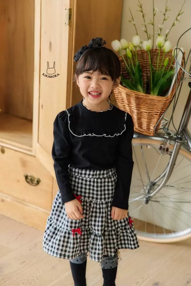 Kikimora - Korean Children Fashion - #fashionkids - Check Kan Kang Skirt - 4