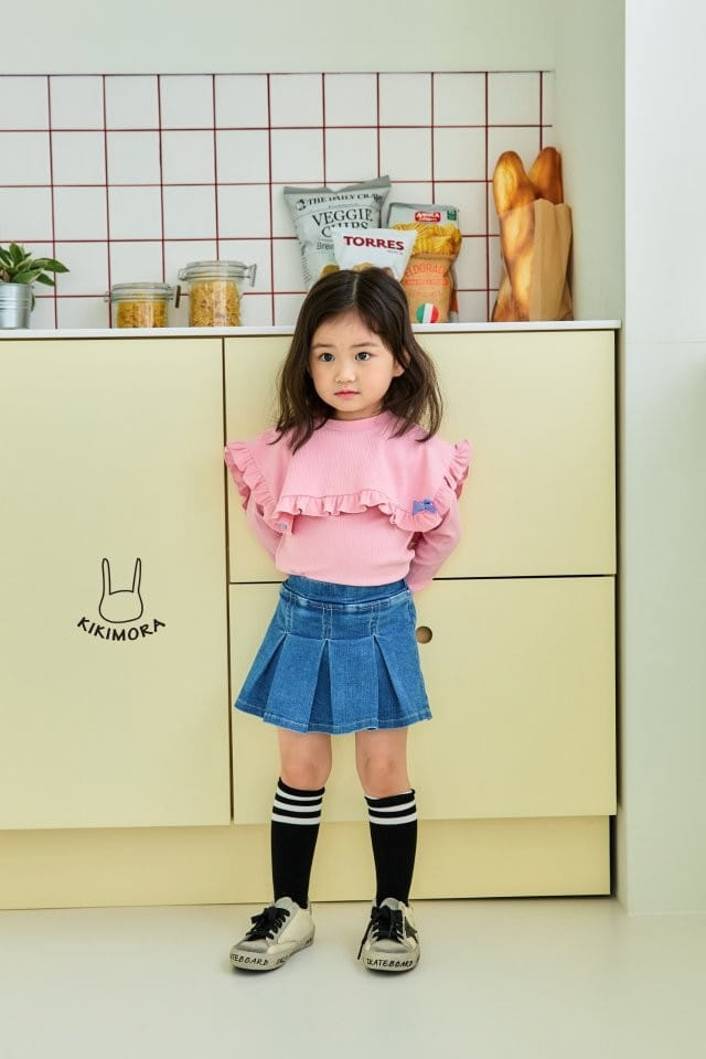 Kikimora - Korean Children Fashion - #kidsshorts - Denim Skirt - 4