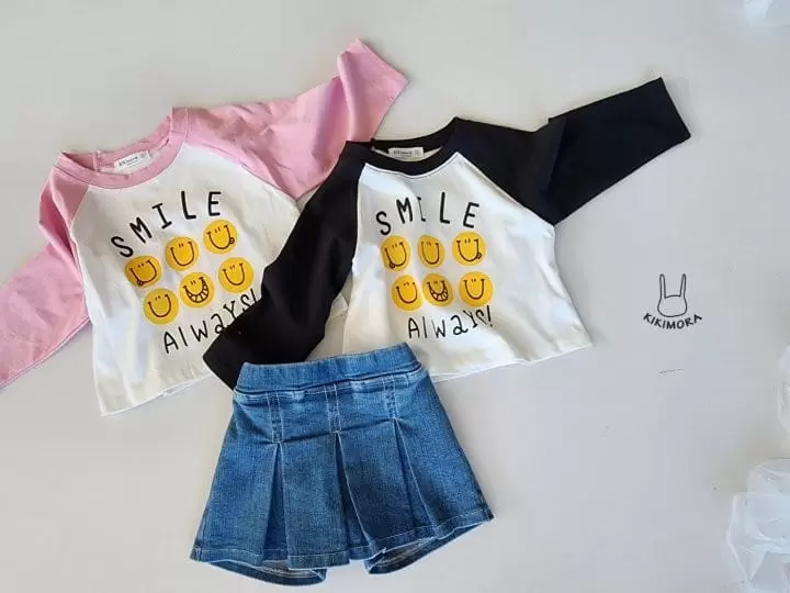 Kikimora - Korean Children Fashion - #kidzfashiontrend - Smile Raglan Tee - 11