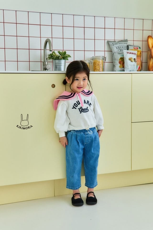 Kikimora - Korean Children Fashion - #kidzfashiontrend - Wrinkle Denim Pants