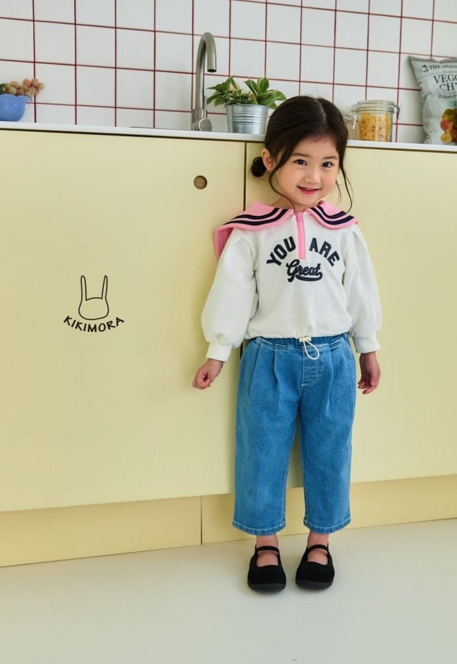 Kikimora - Korean Children Fashion - #littlefashionista - Wrinkle Denim Pants - 3