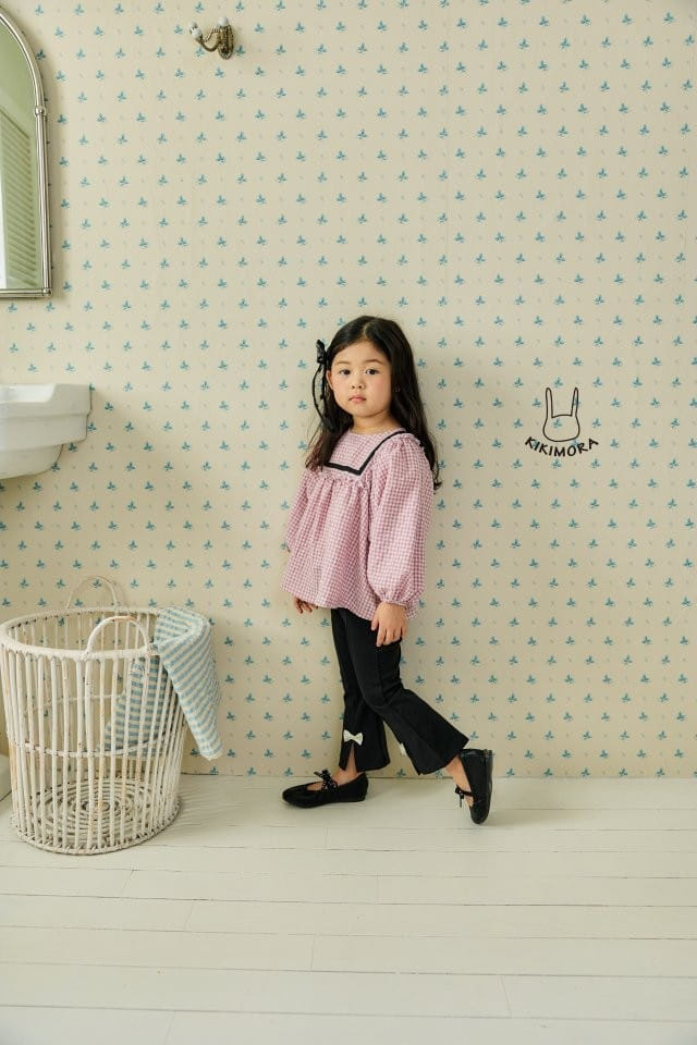 Kikimora - Korean Children Fashion - #magicofchildhood - Bon Bong Check Blouse - 8
